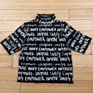 NY&CO Mock neck short sleeve sweater